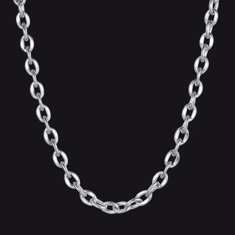 6mm/9mm Width Twisted Rolo Link Chain Necklace for Men sold by FaithHeart