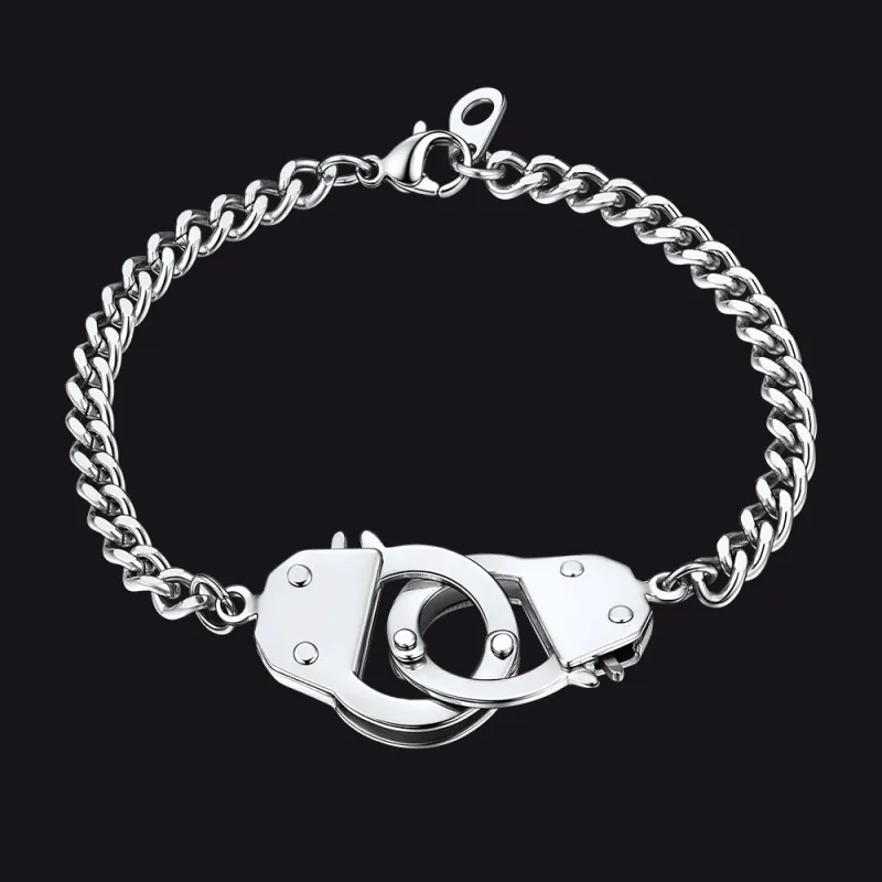 4MM Handcuff Chain Bracelet for Men Stainless Steel sold by FaithHeart