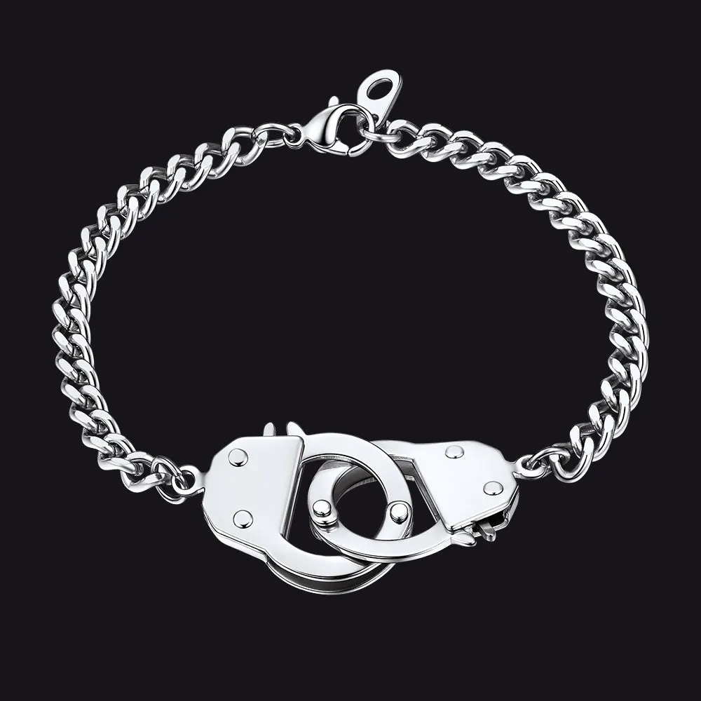 4MM Handcuff Chain Bracelet for Men Stainless Steel sold by FaithHeart
