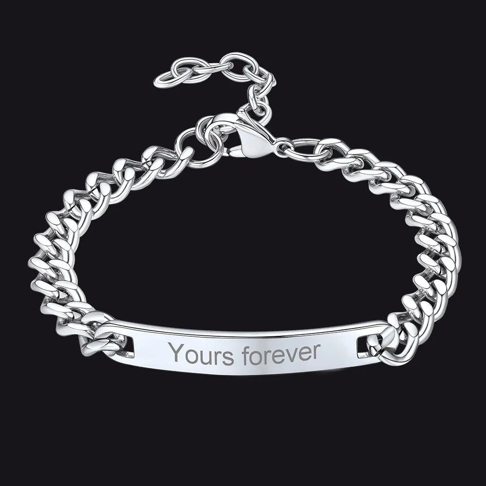 Customized 7MM Cuban Chain Link Bracelet Gift for Men sold by FaithHeart