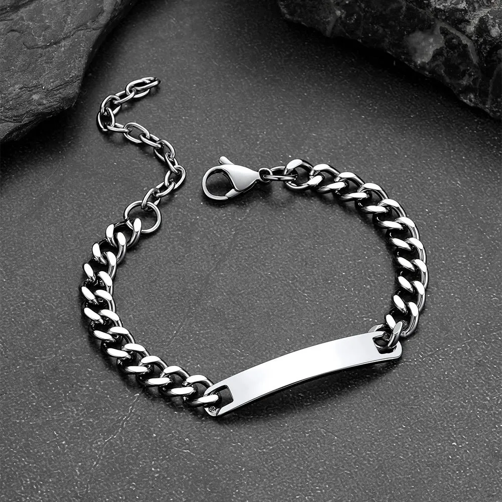 Customized 7MM Cuban Chain Link Bracelet Gift for Men sold by FaithHeart product image thumbnail 4