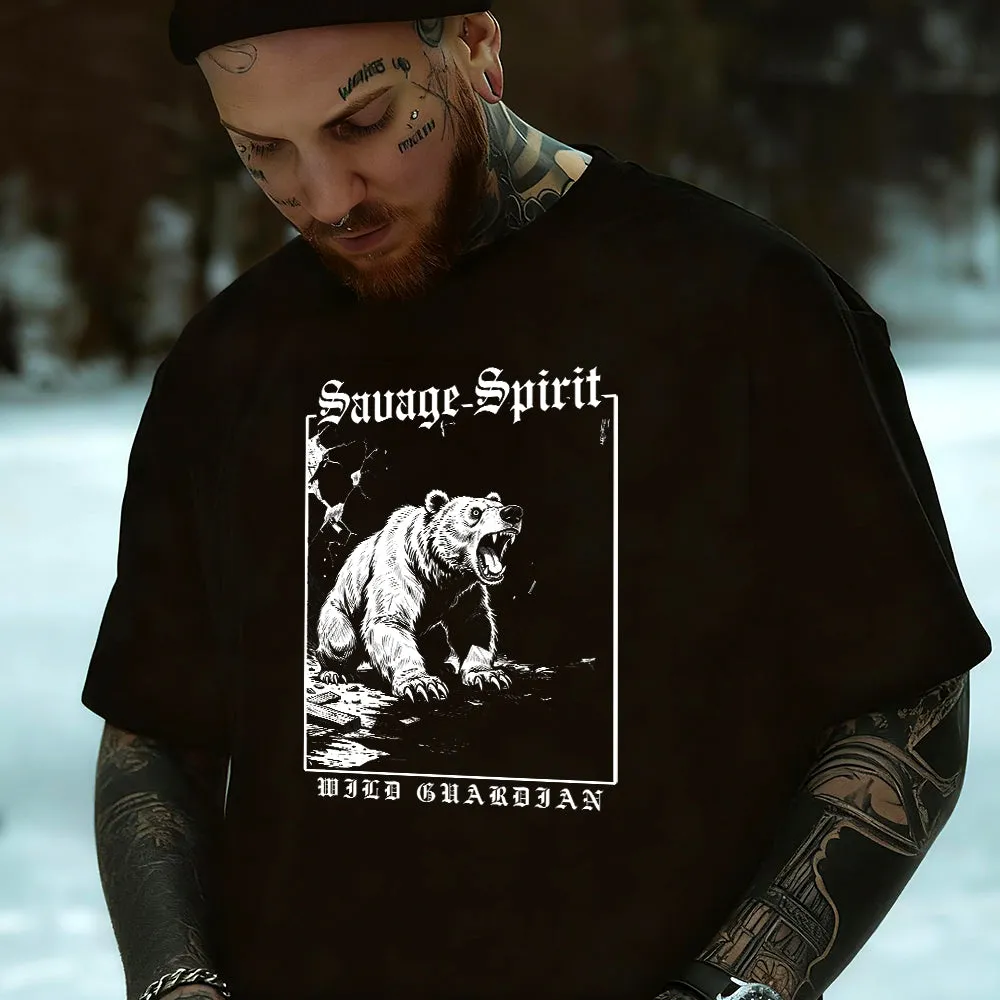 Viking Berserker Bear T-Shirt Animal Totem Graphic Tee for Men BoyFriends sold by FaithHeart product image thumbnail 3