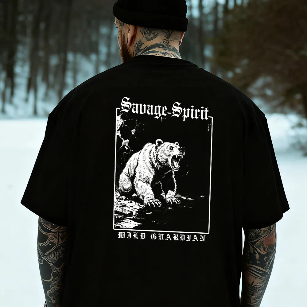Viking Berserker Bear T-Shirt Animal Totem Graphic Tee for Men BoyFriends sold by FaithHeart product image thumbnail 4