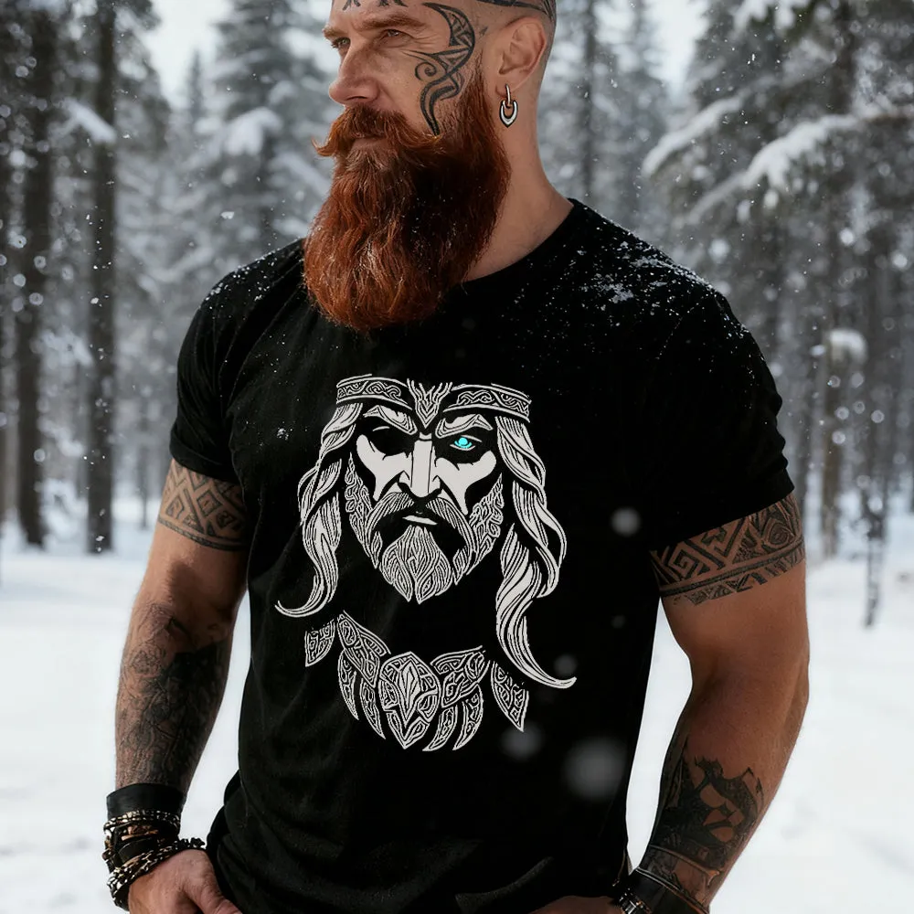 Norse Viking Odin All-Father Berserker T-Shirt Black Tee for Men Father sold by FaithHeart product image thumbnail 4