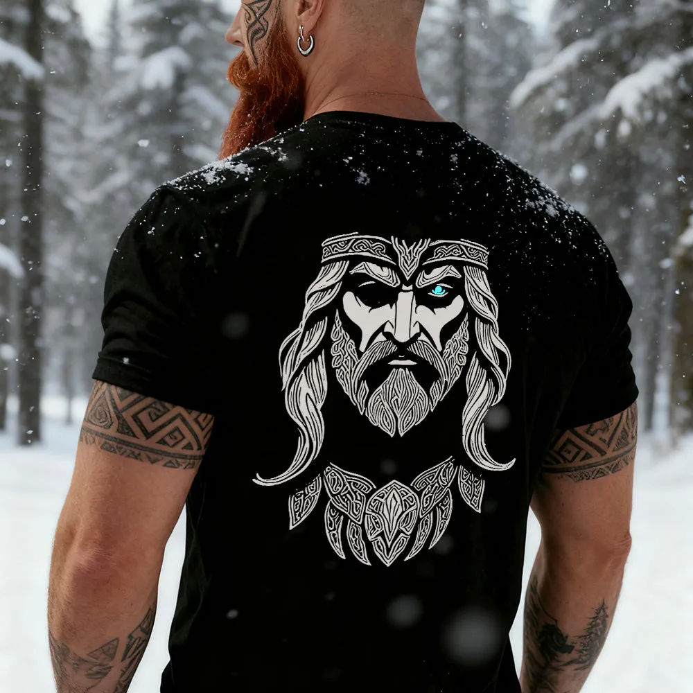 Norse Viking Odin All-Father Berserker T-Shirt Black Tee for Men Father sold by FaithHeart product image thumbnail 2