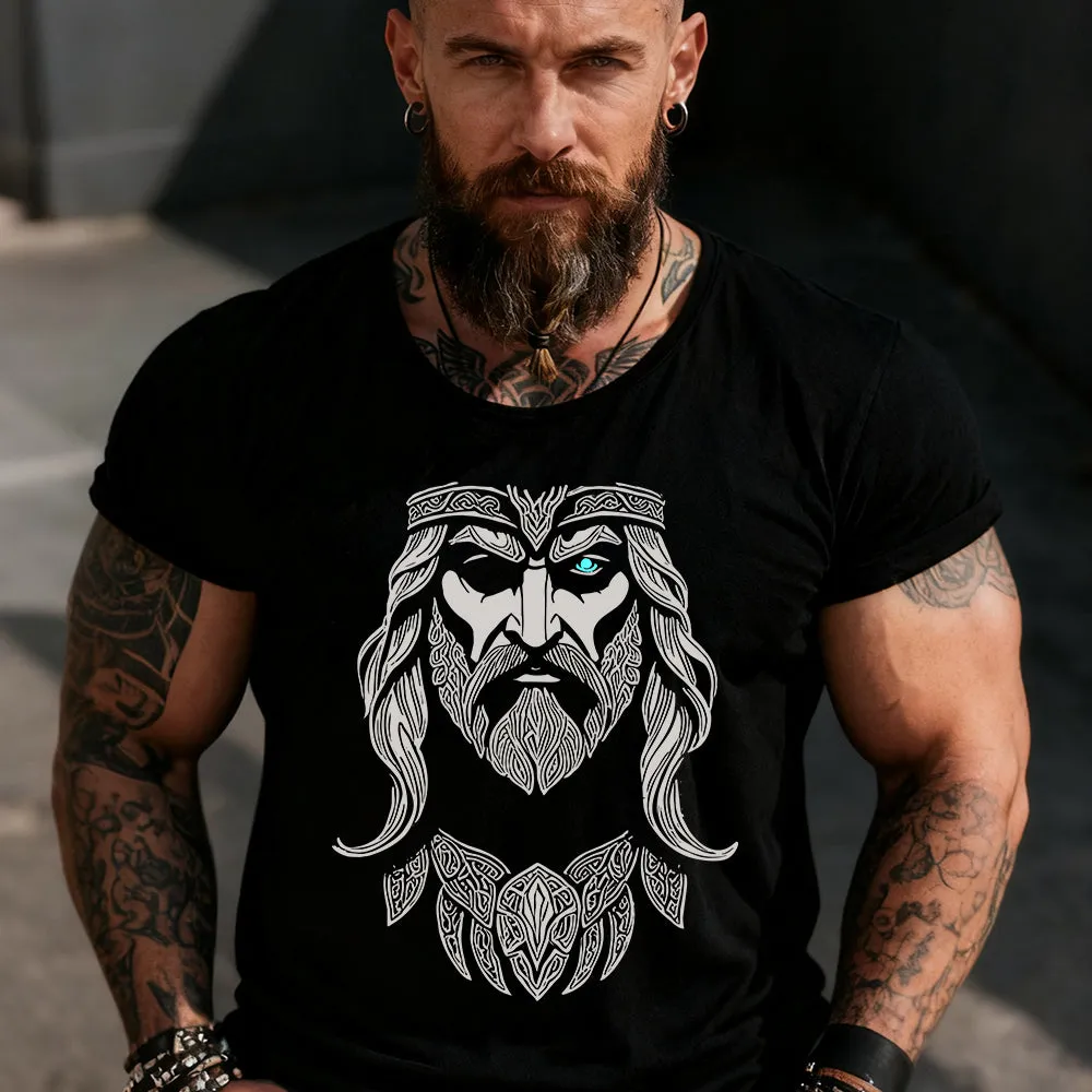Norse Viking Odin All-Father Berserker T-Shirt Black Tee for Men Father sold by FaithHeart product image thumbnail 3