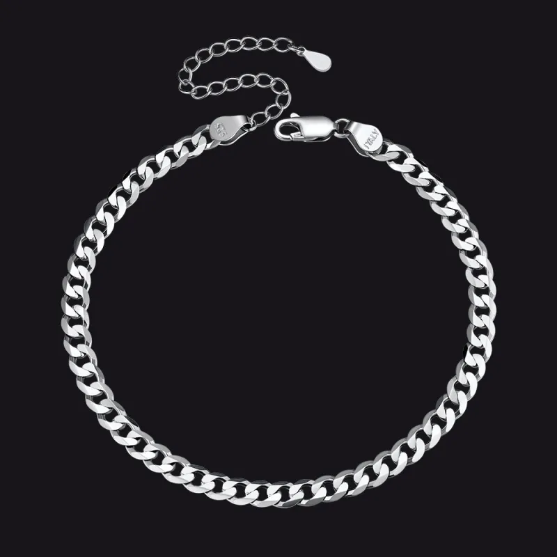 Sterling Silver Chain Link Bracelet for Men sold by FaithHeart