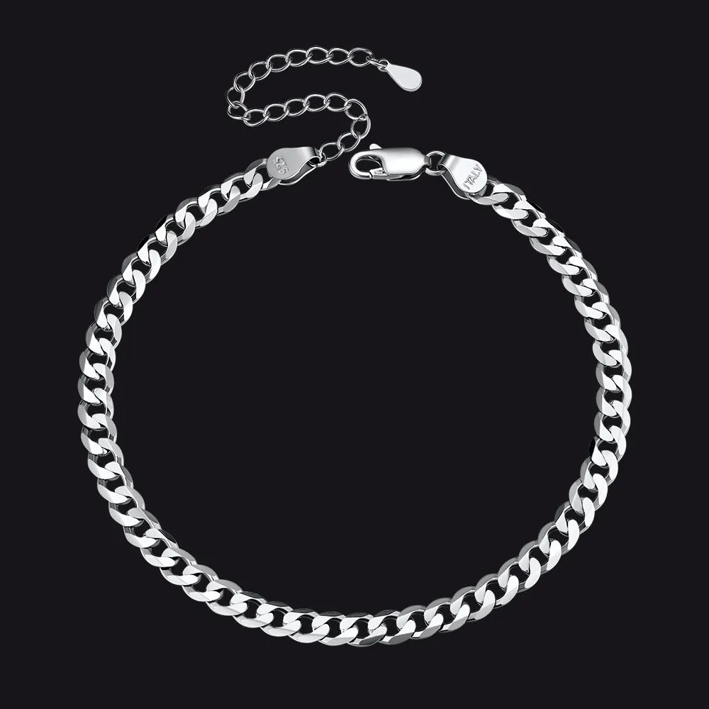 Sterling Silver Chain Link Bracelet for Men sold by FaithHeart