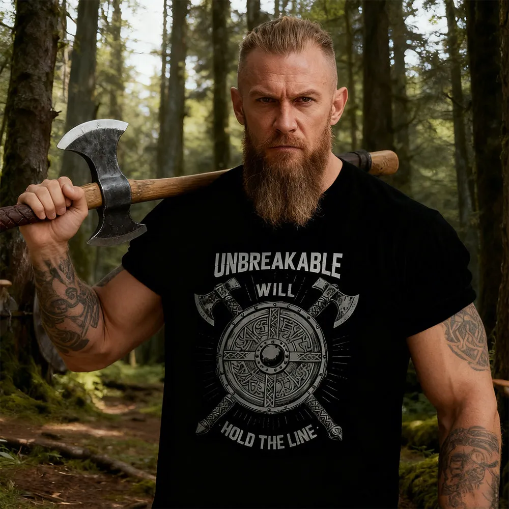 Viking Norse Shield and Axes T-shirt Warrior Tee for Men sold by FaithHeart product image thumbnail 2