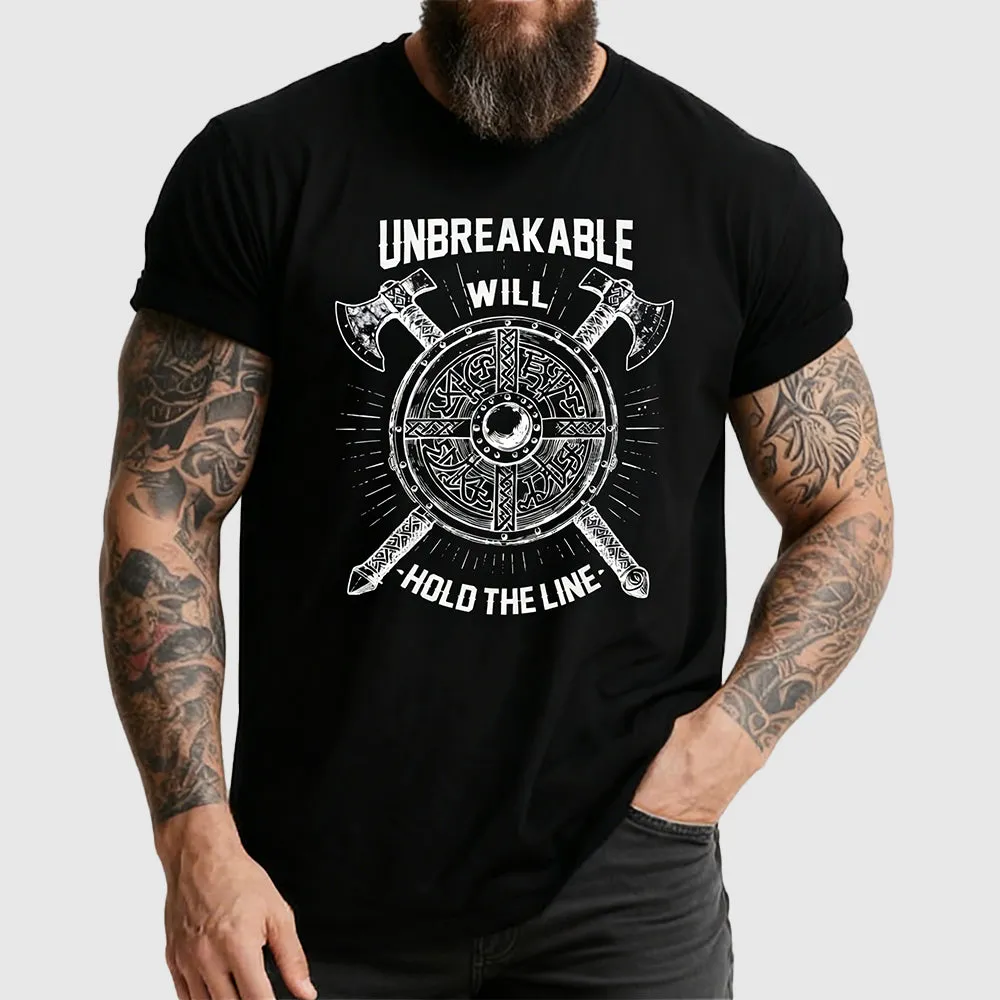 Viking Norse Shield and Axes T-shirt Warrior Tee for Men sold by FaithHeart
