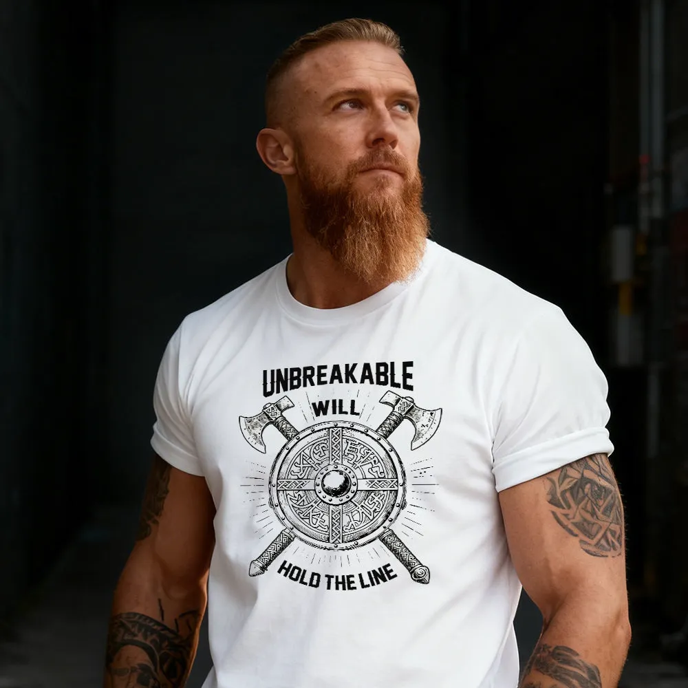 Viking Norse Shield and Axes T-shirt Warrior Tee for Men sold by FaithHeart product image thumbnail 5