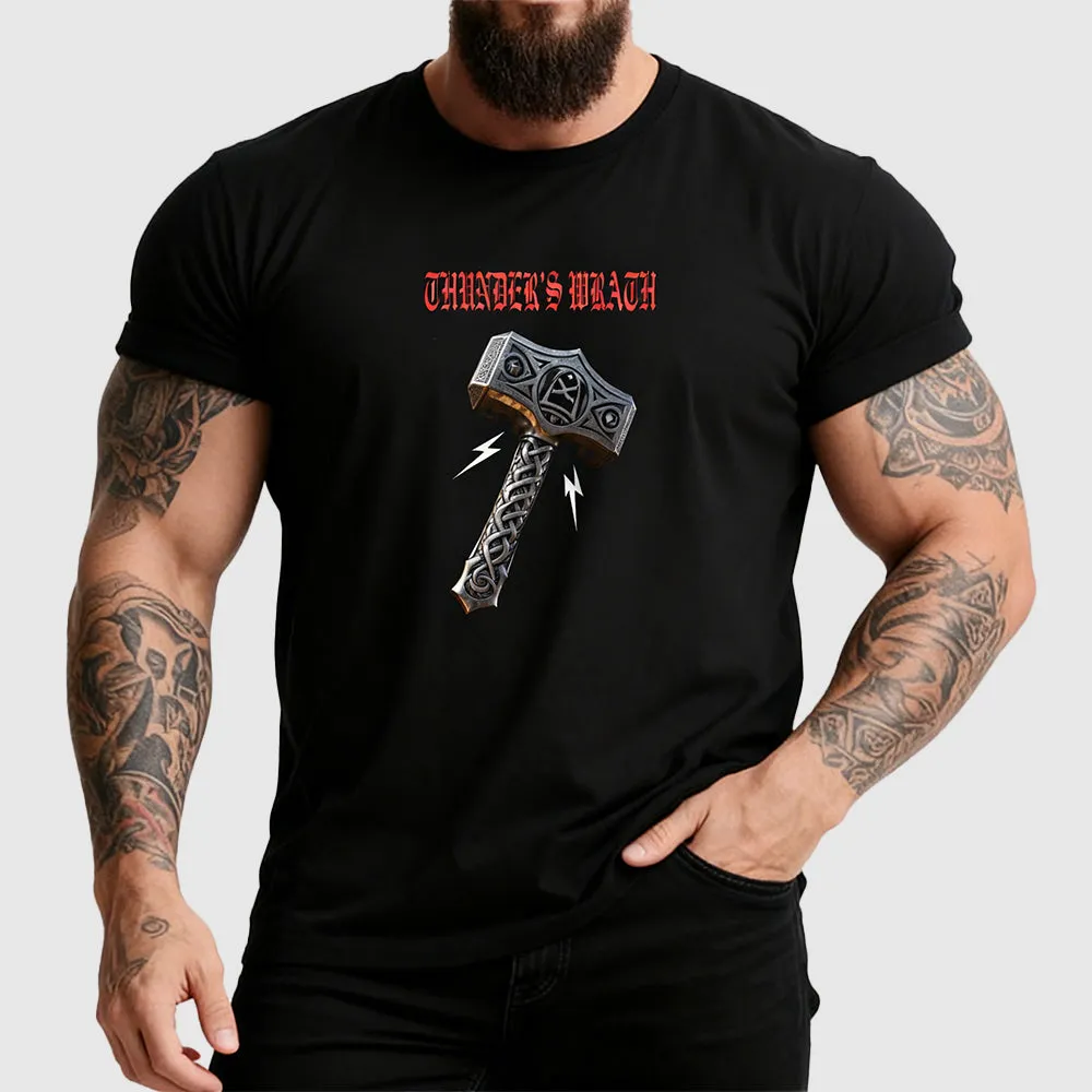 Viking Thor's Hammer Mjolnir T-Shirt for Men sold by FaithHeart