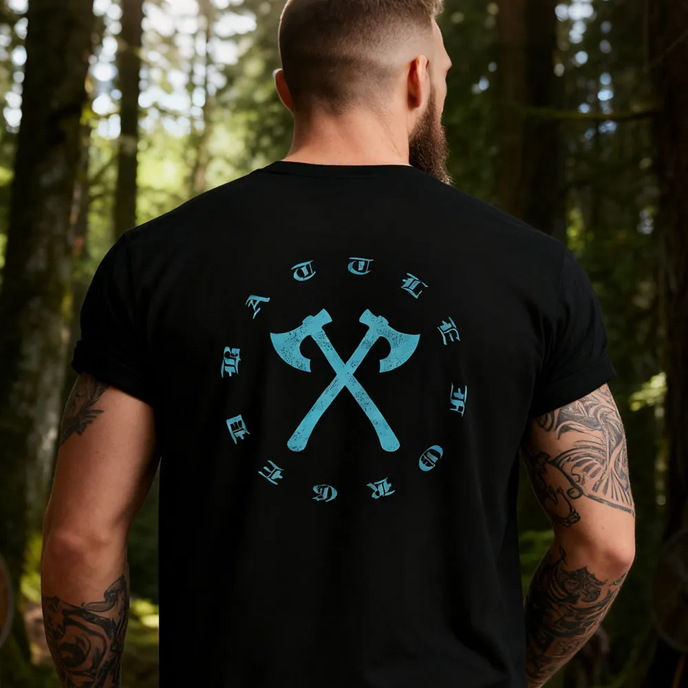 Nordic Battle Axes Streetwear T-Shirt for Men sold by FaithHeart product image thumbnail 3