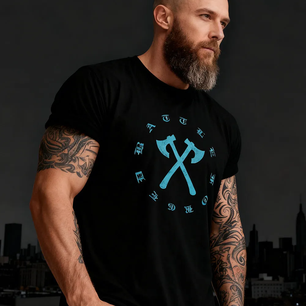 Nordic Battle Axes Streetwear T-Shirt for Men sold by FaithHeart product image thumbnail 4
