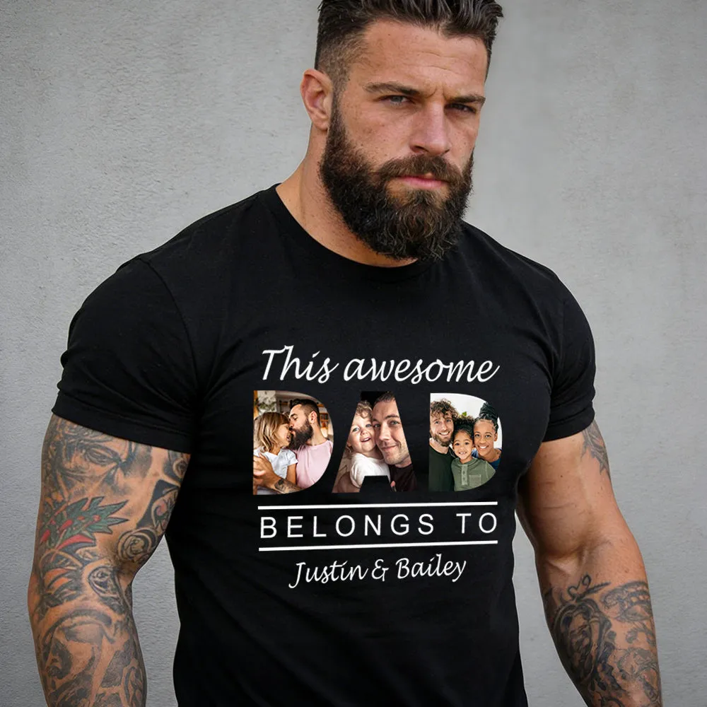 Custom Picture T-Shirt Personalized Father's Day Gift for Dad sold by FaithHeart product image thumbnail 4