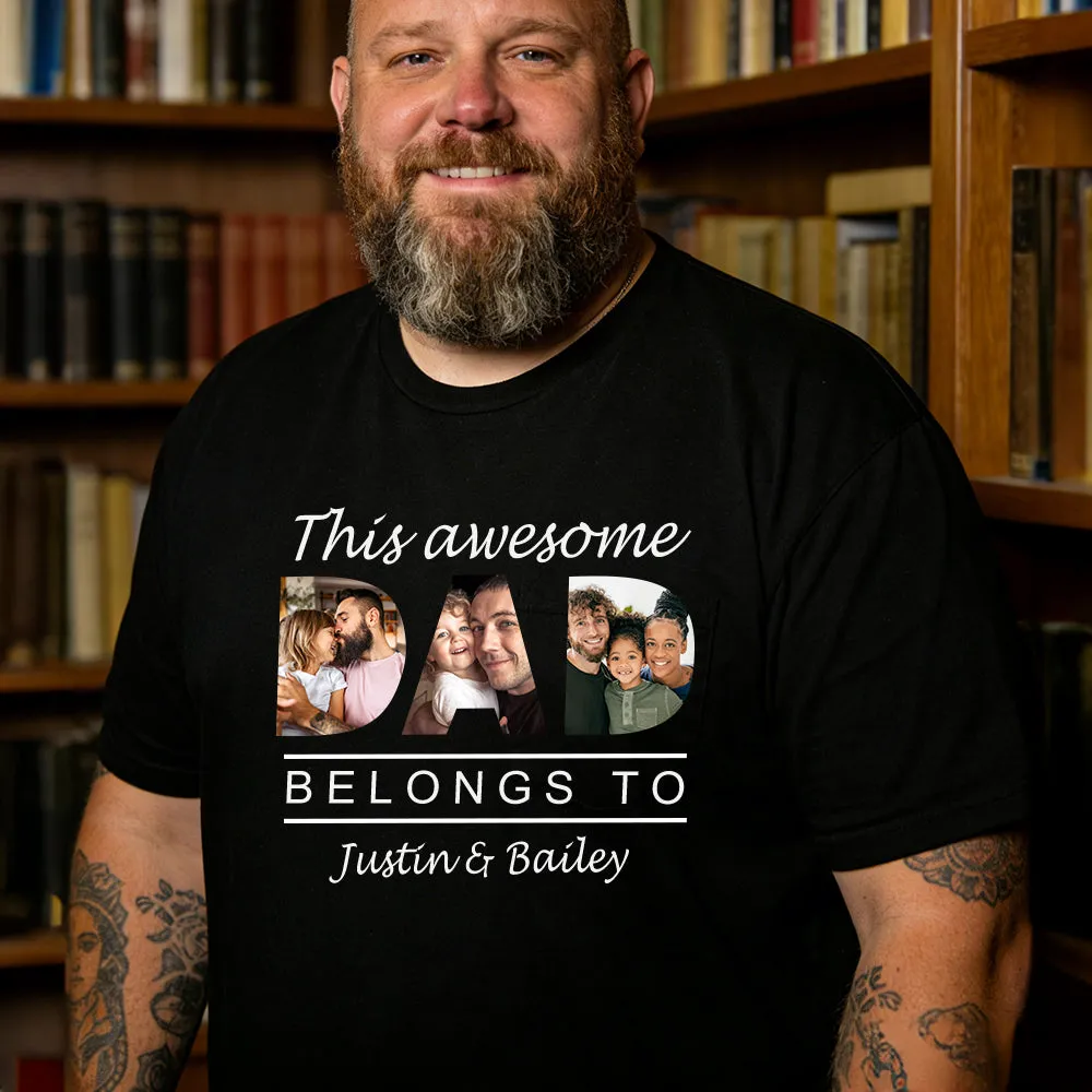 Custom Picture T-Shirt Personalized Father's Day Gift for Dad sold by FaithHeart product image thumbnail 2