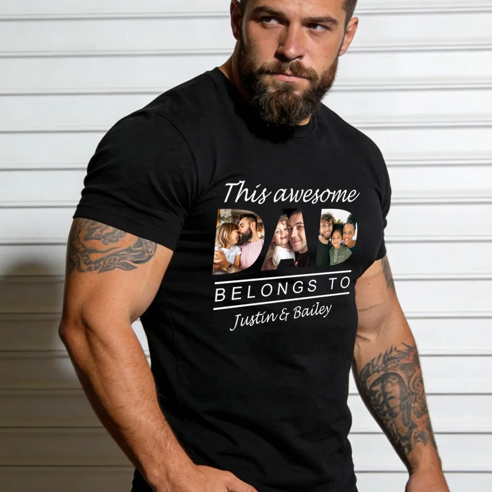 Custom Picture T-Shirt Personalized Father's Day Gift for Dad sold by FaithHeart product image thumbnail 3