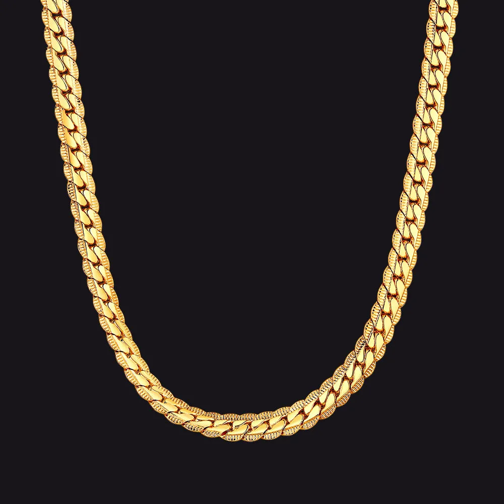 6MM Curb Chain Necklace in Stainless Steel for Men sold by FaithHeart product image thumbnail 2