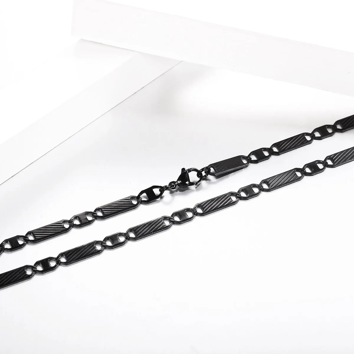Flash Sale Black Flat Mariner Chain Necklace for Men sold by FaithHeart product image thumbnail 3