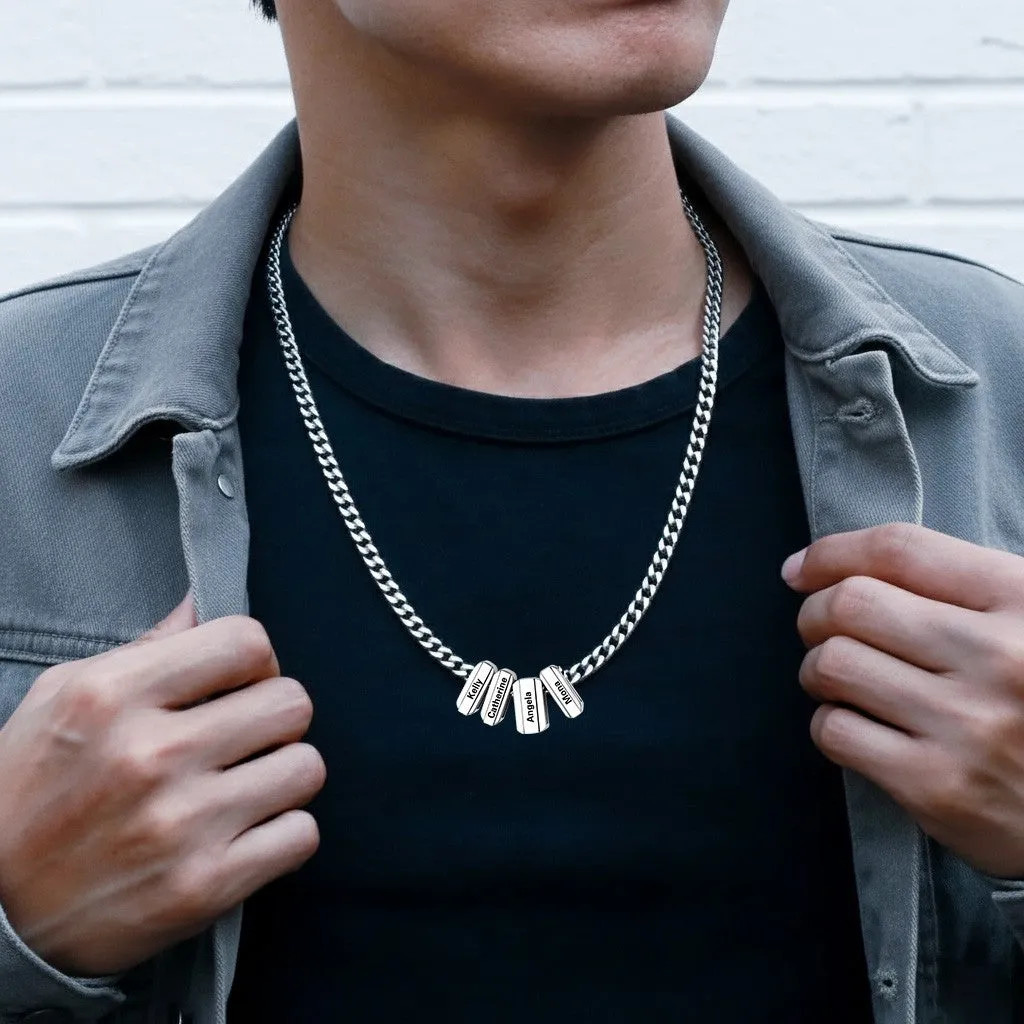 Personalized Engraved Name Chain Charm Necklace for Men sold by FaithHeart product image thumbnail 2