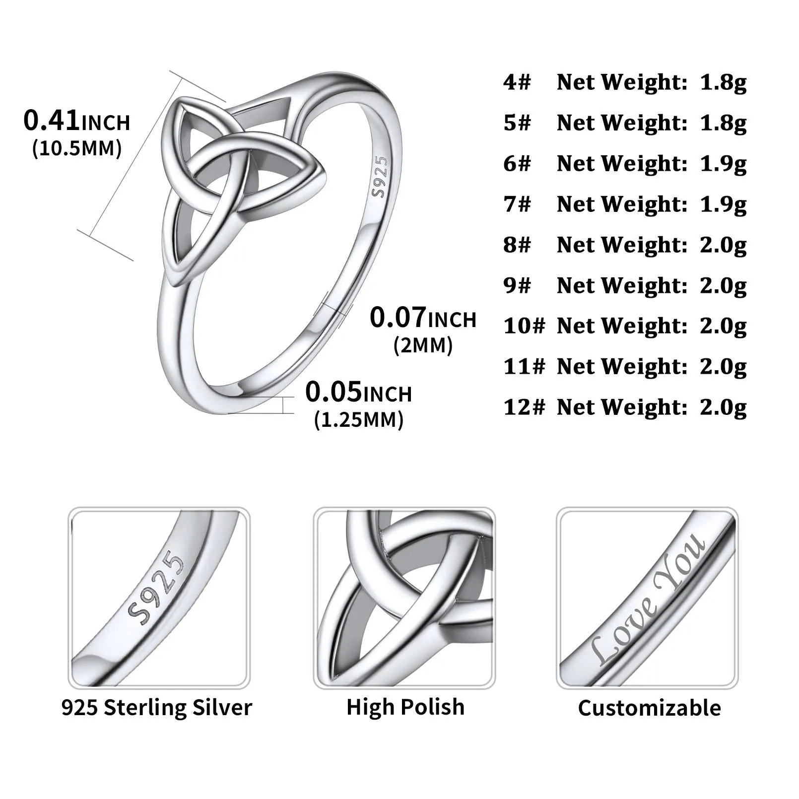 FaithHeart Sterling Silver Celtic Knot Ring sold by FaithHeart product image thumbnail 5