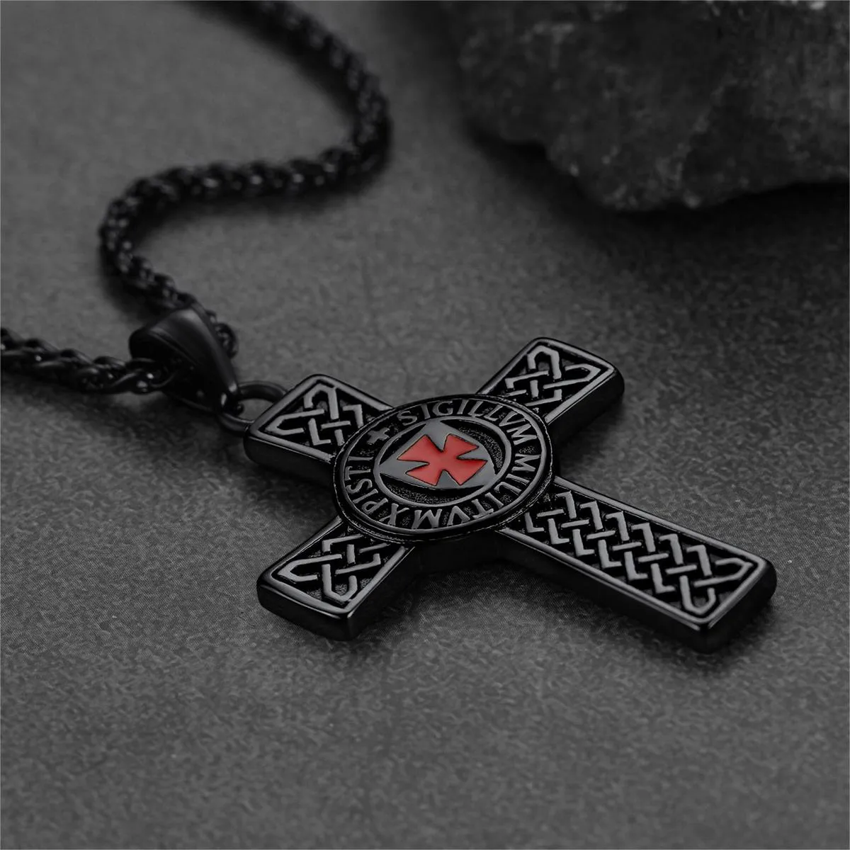 Cuban Chain & Celtic Cross Necklace Set for Men sold by FaithHeart product image thumbnail 5