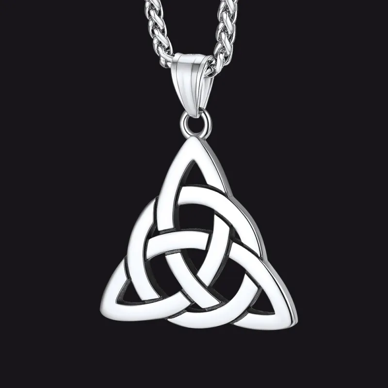 Irish Celtic Knot Necklace for Men Women in Stainless Steel sold by FaithHeart