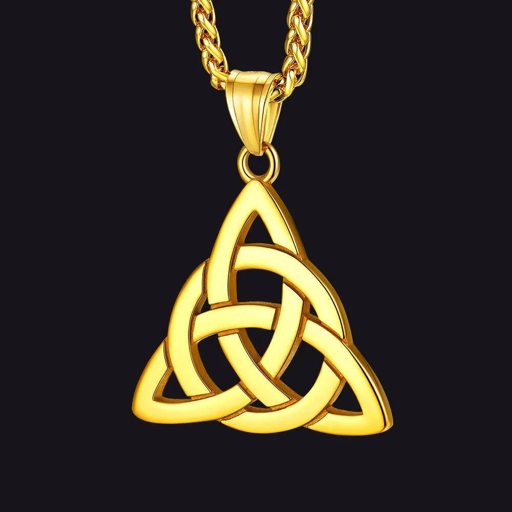 Irish Celtic Knot Necklace for Men Women in Stainless Steel sold by FaithHeart product image thumbnail 2