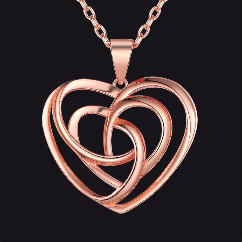 Sterling Silver Heart Celtic Knot Pendant Necklace for Women sold by FaithHeart