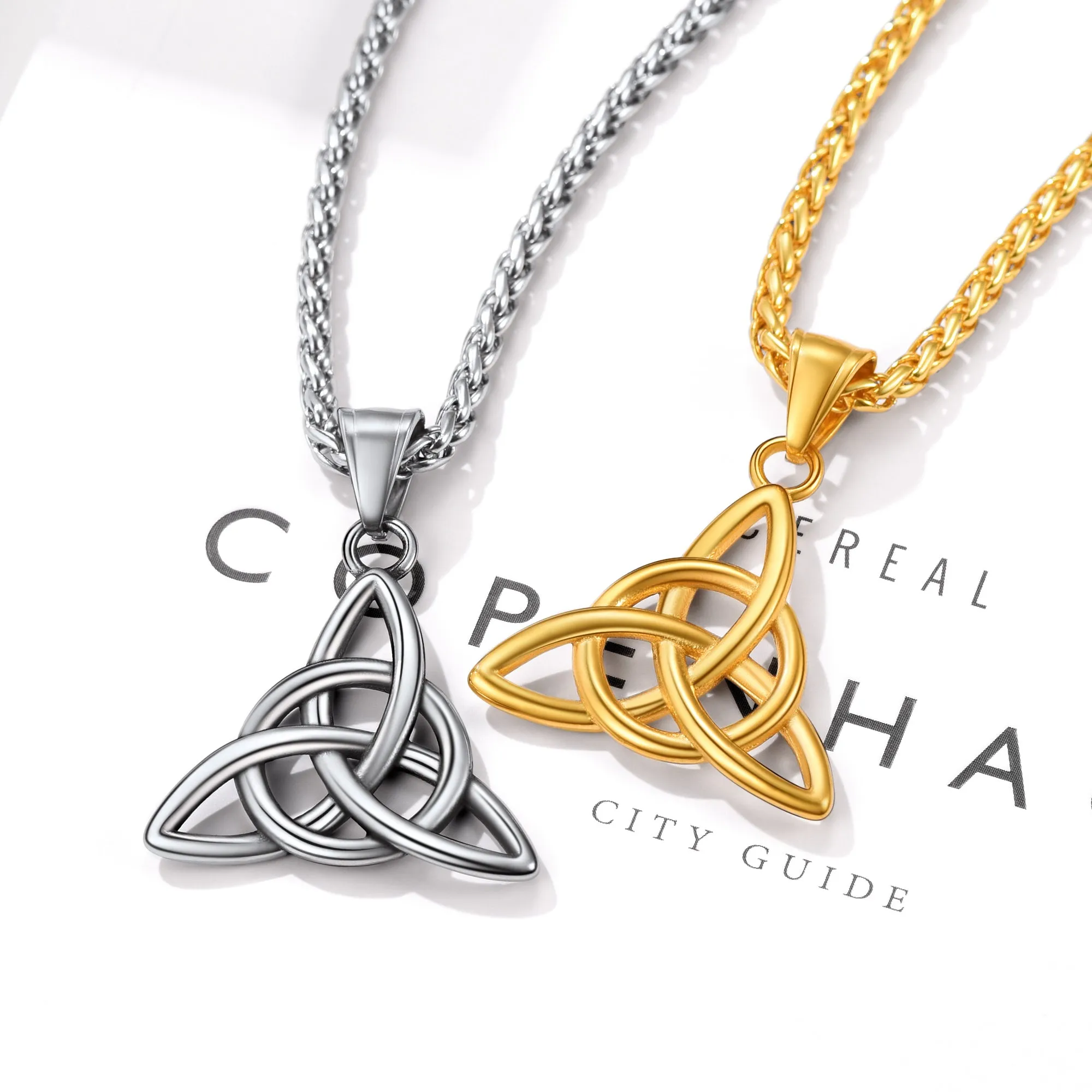 Irish Celtic Knot Pendant Necklace for Men Women sold by FaithHeart product image thumbnail 3