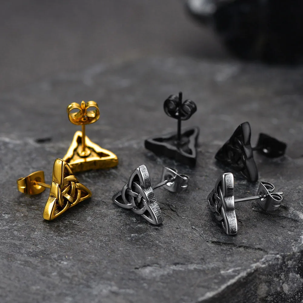 Celtic Knot Stud Earrings For Men sold by FaithHeart product image thumbnail 5