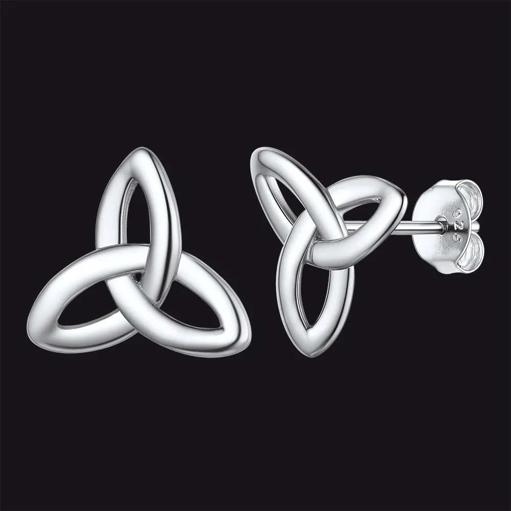 Silver Celtic Knot Stud Earrings for Women sold by FaithHeart