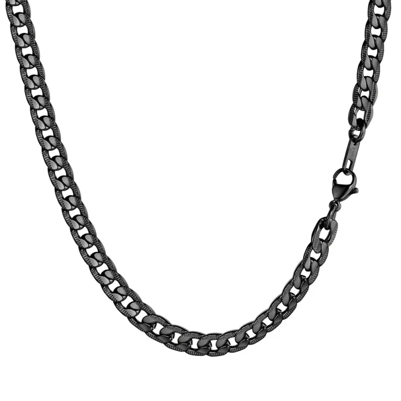 7MM Width Curban Chain Necklace for Men sold by FaithHeart