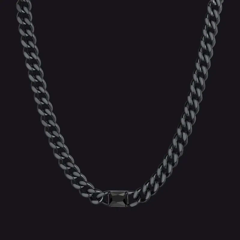 7mm Cuban Link Choker Necklace with Birthstone for Men Women made by FaithHeart