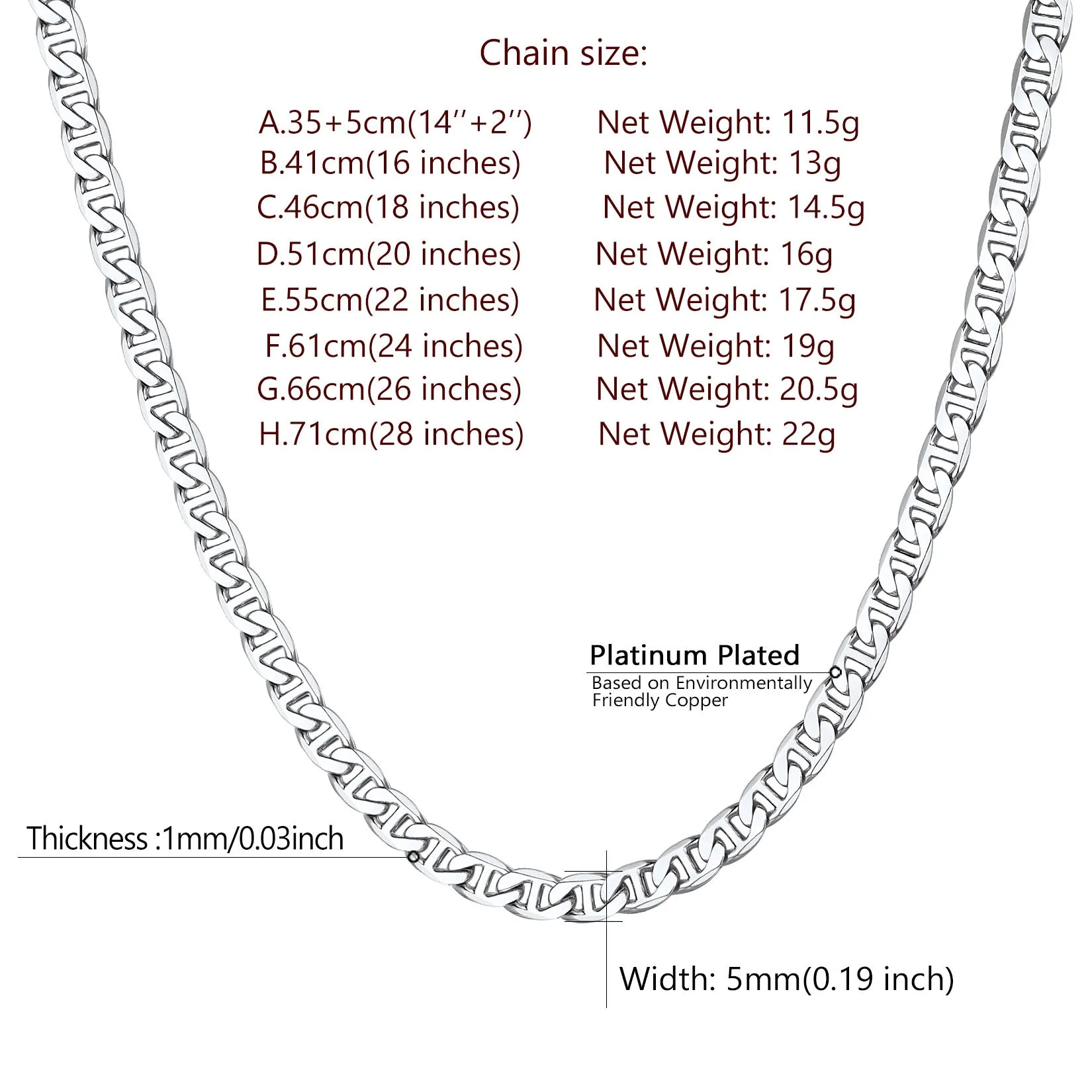 5MM Anchor Marine Chain Link Necklace for Men sold by FaithHeart product image thumbnail 4