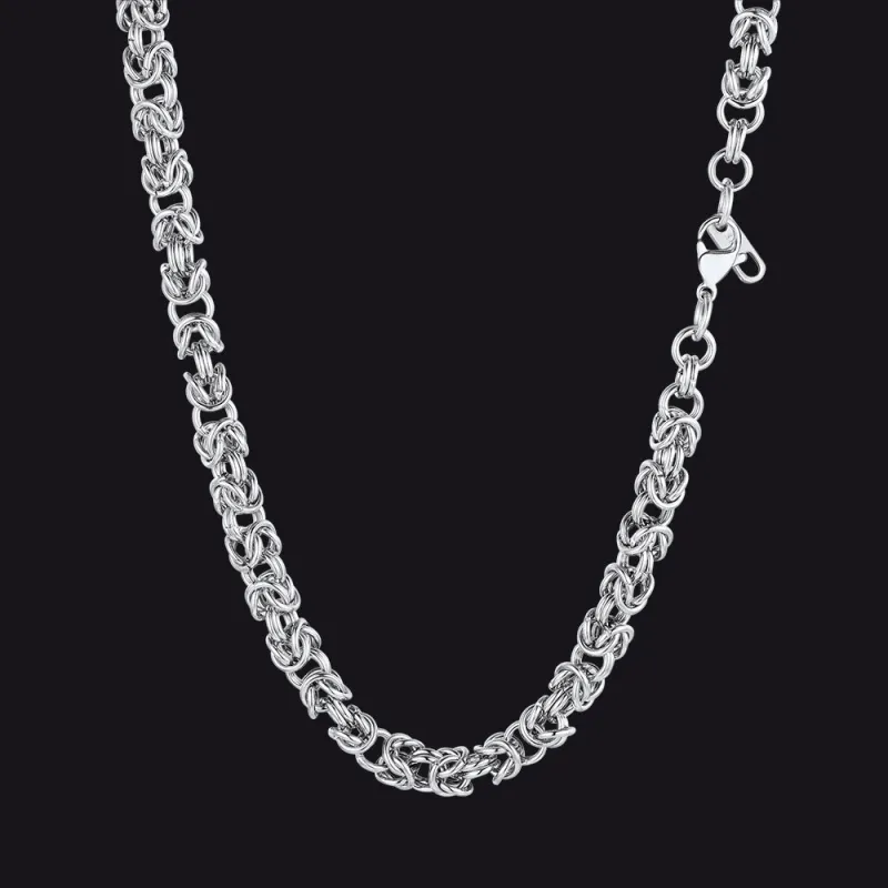 6MM Byzantine Chain Link Necklace for Men sold by FaithHeart
