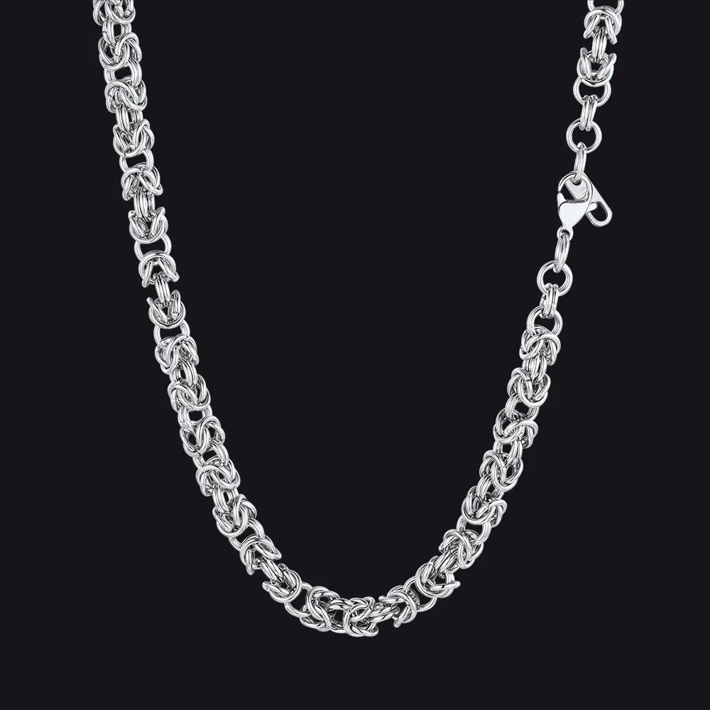 6MM Byzantine Chain Link Necklace for Men sold by FaithHeart
