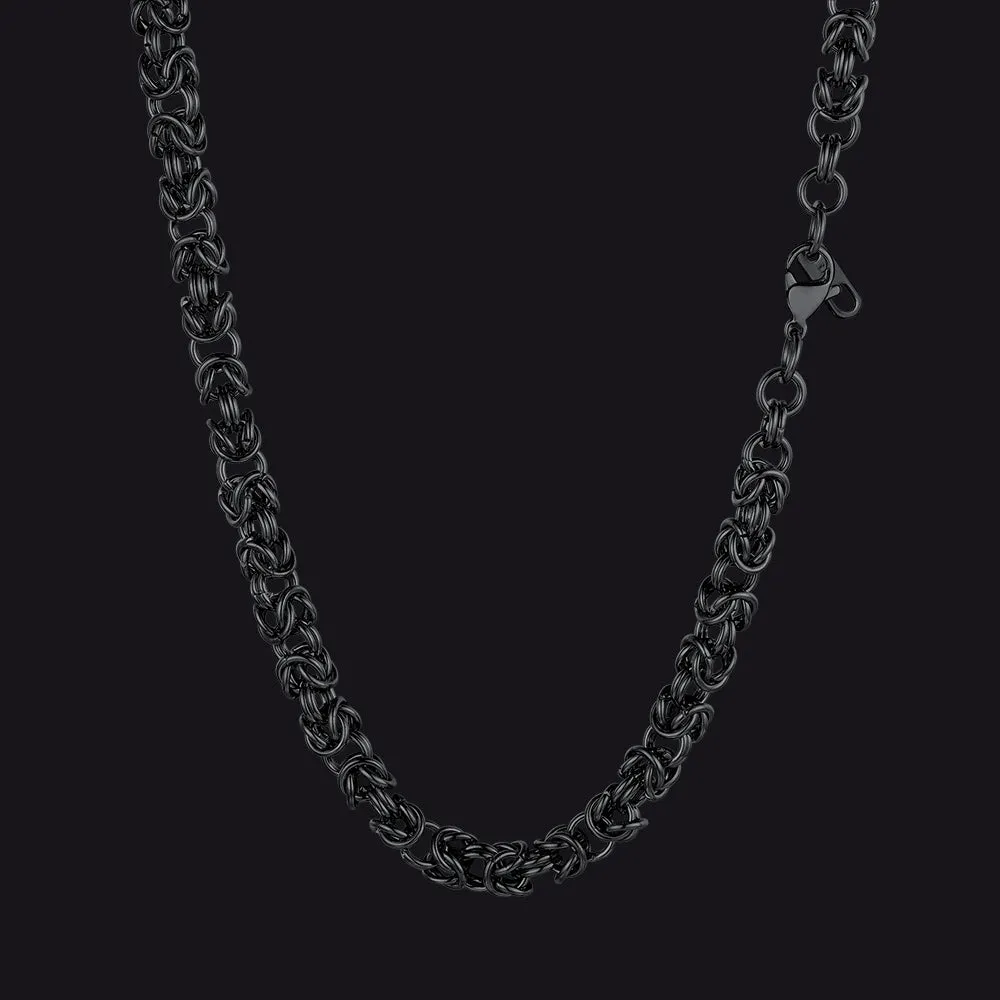 6MM Byzantine Chain Link Necklace for Men sold by FaithHeart product image thumbnail 3