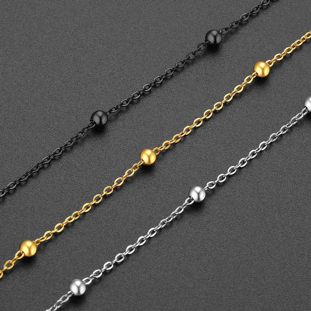 Stainless Steel Cable Chain Bobble Anklet for Women sold by FaithHeart product image thumbnail 5