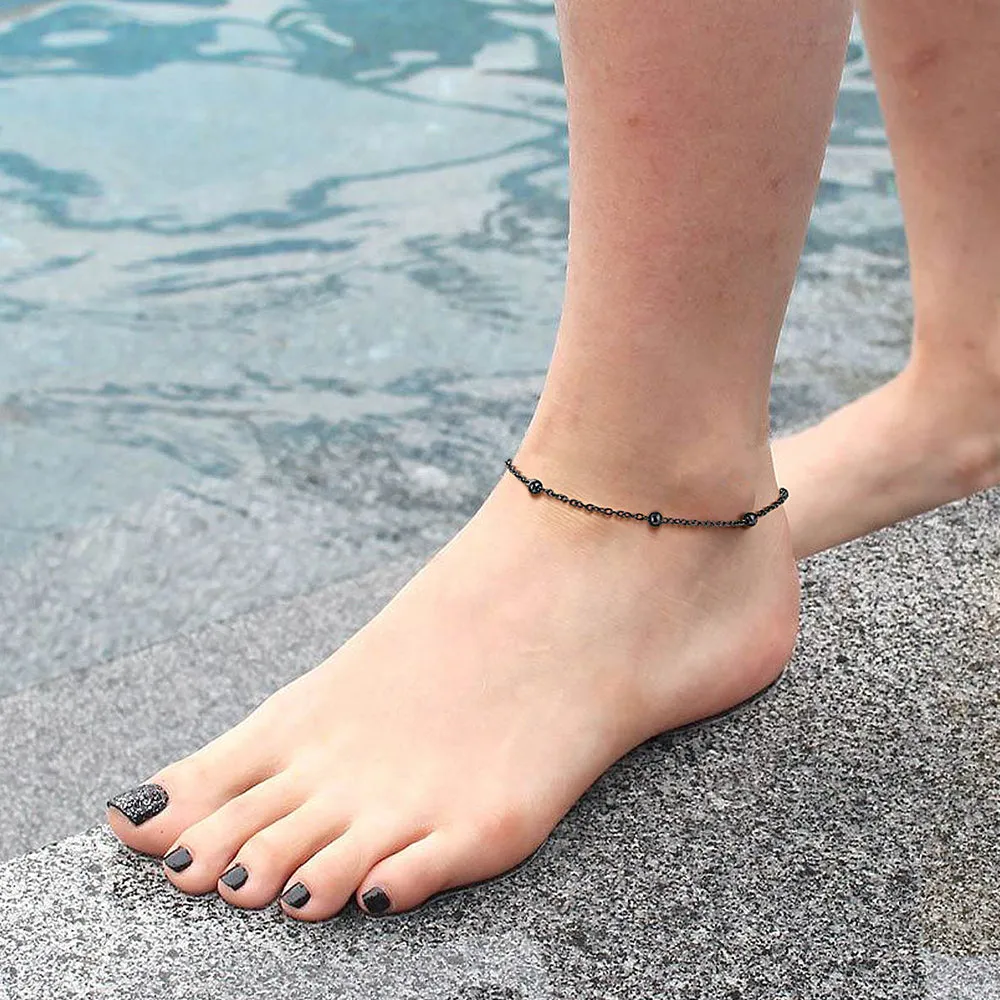 Stainless Steel Cable Chain Bobble Anklet for Women sold by FaithHeart product image thumbnail 4