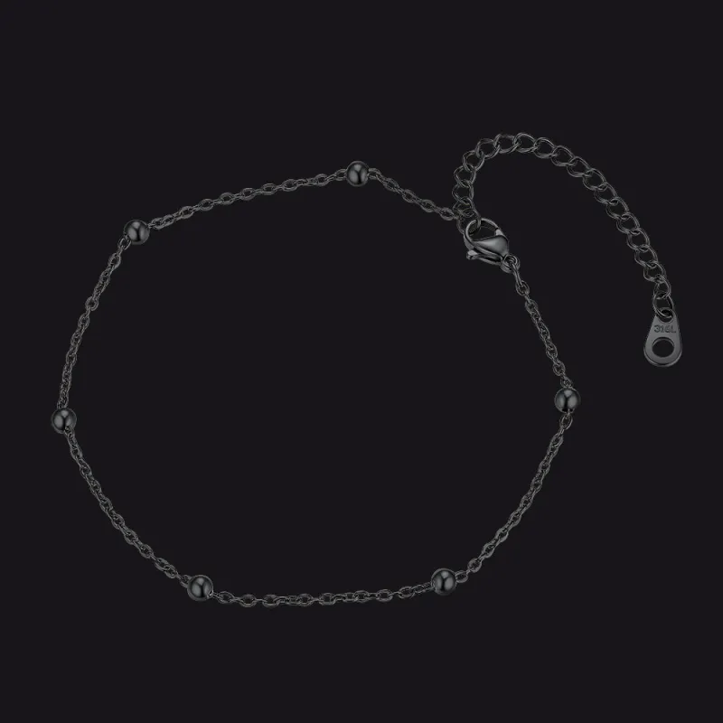 Stainless Steel Cable Chain Bobble Anklet for Women sold by FaithHeart