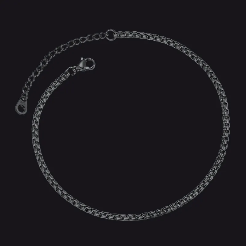 3mm Stainless Steel Box Chain Anklet for Women sold by FaithHeart