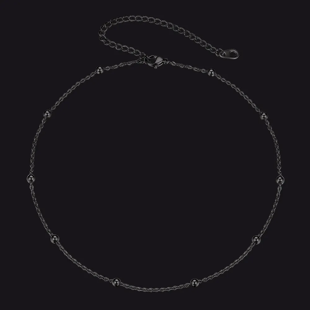 Cable Chain Bobble Choker Necklace with Ball Beads sold by FaithHeart product image thumbnail 4