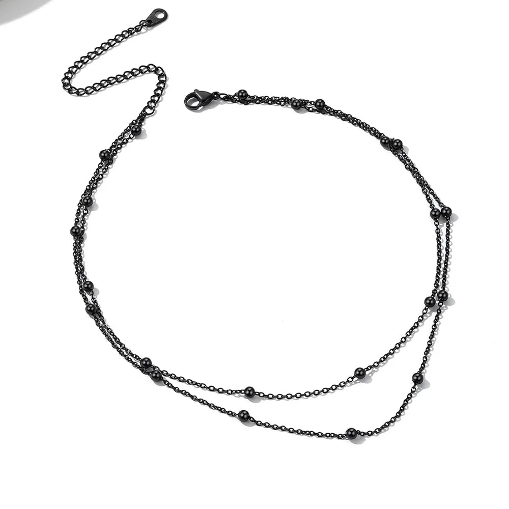 Cable Chain Bobble Layered Necklace with Ball Beads sold by FaithHeart product image thumbnail 4