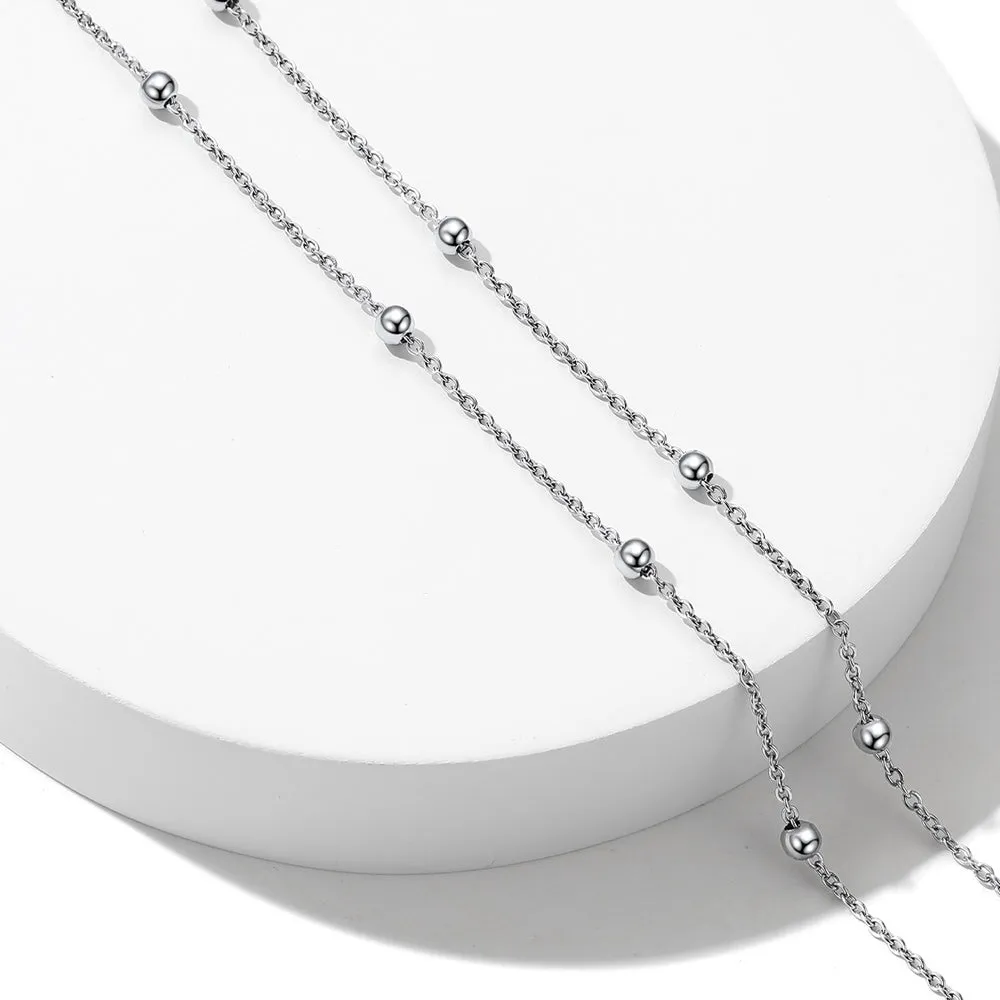 Cable Chain Bobble Layered Necklace with Ball Beads sold by FaithHeart product image thumbnail 5