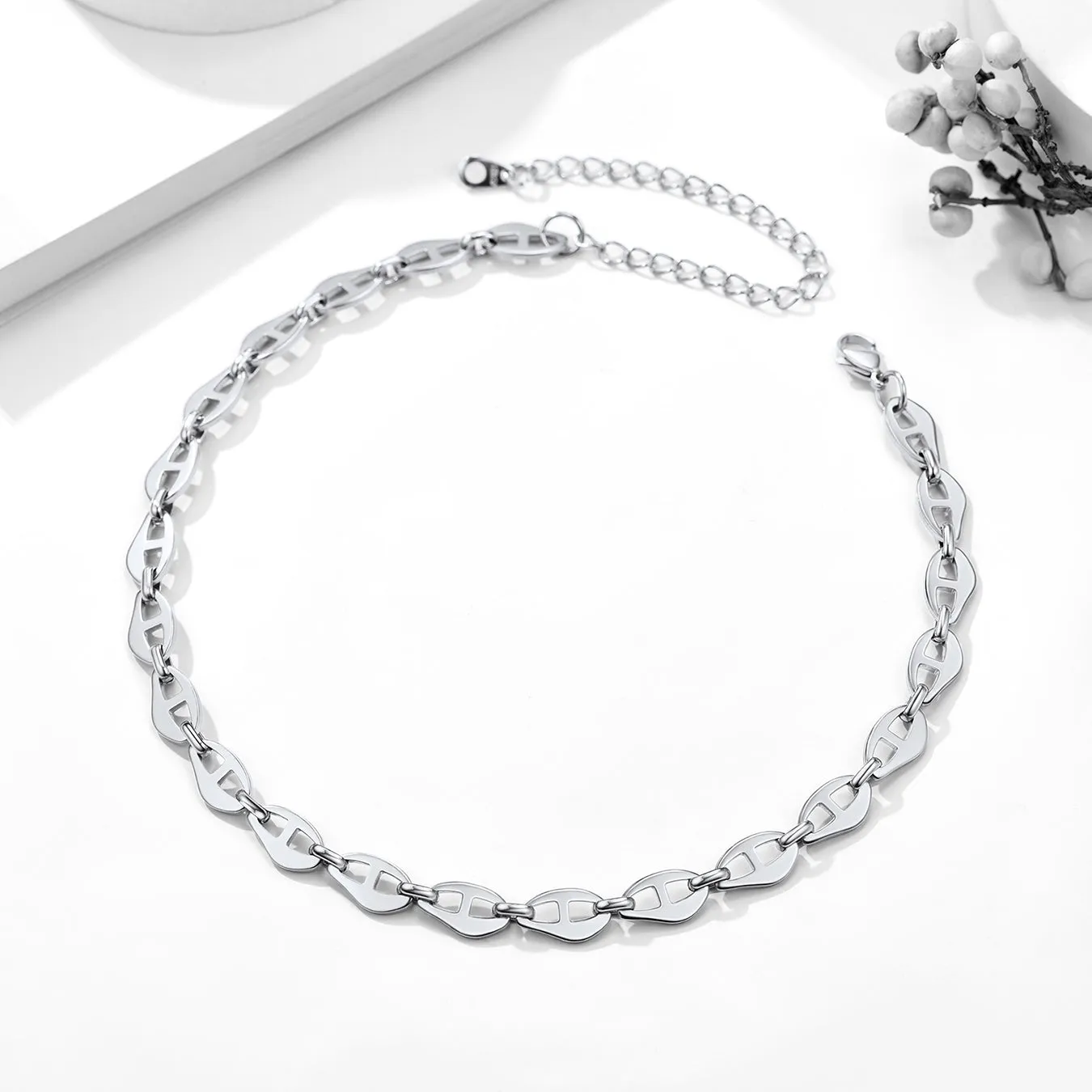 7.5MM Anchor Chain Link Choker Necklace for Men sold by FaithHeart product image thumbnail 5