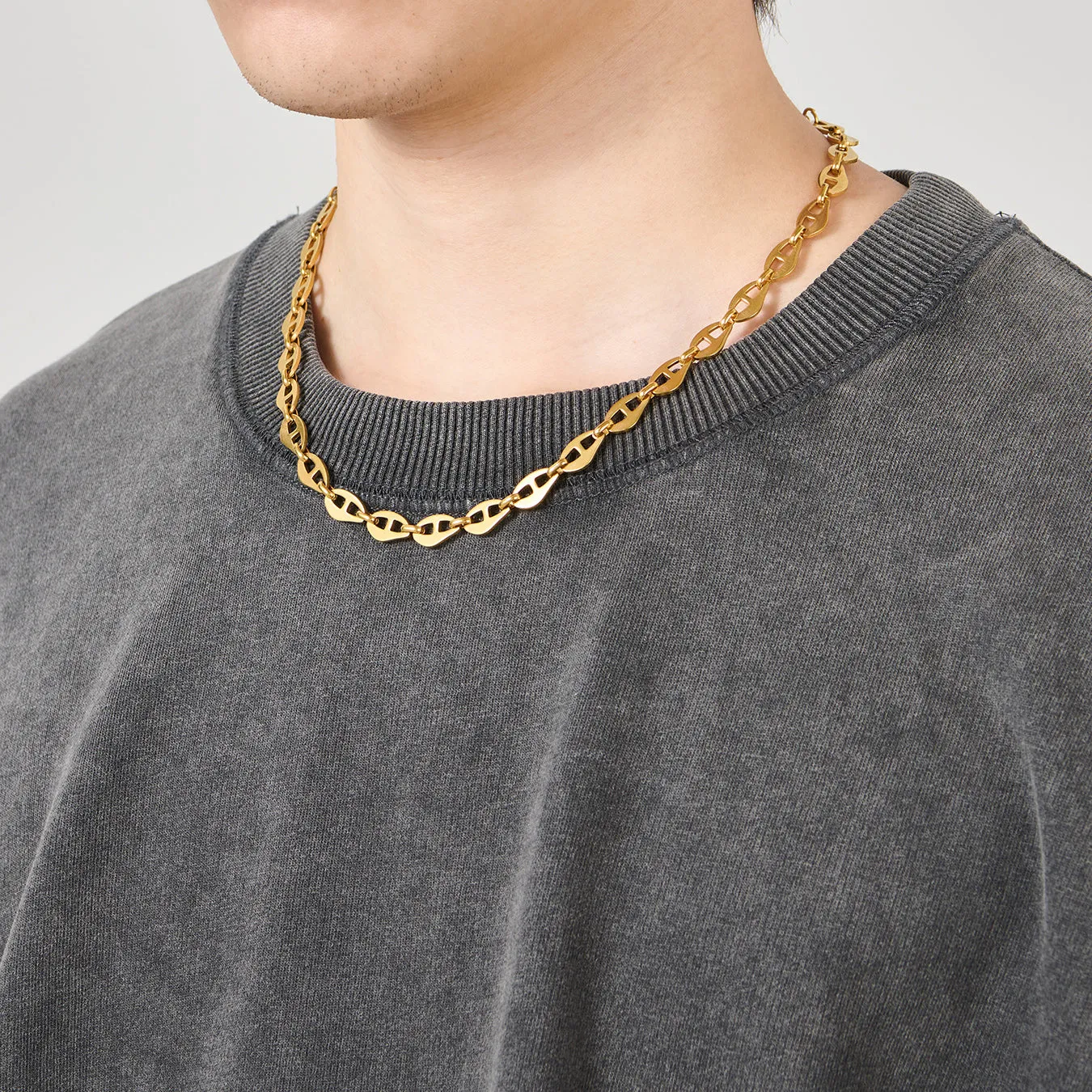 7.5MM Anchor Chain Link Choker Necklace for Men sold by FaithHeart product image thumbnail 3