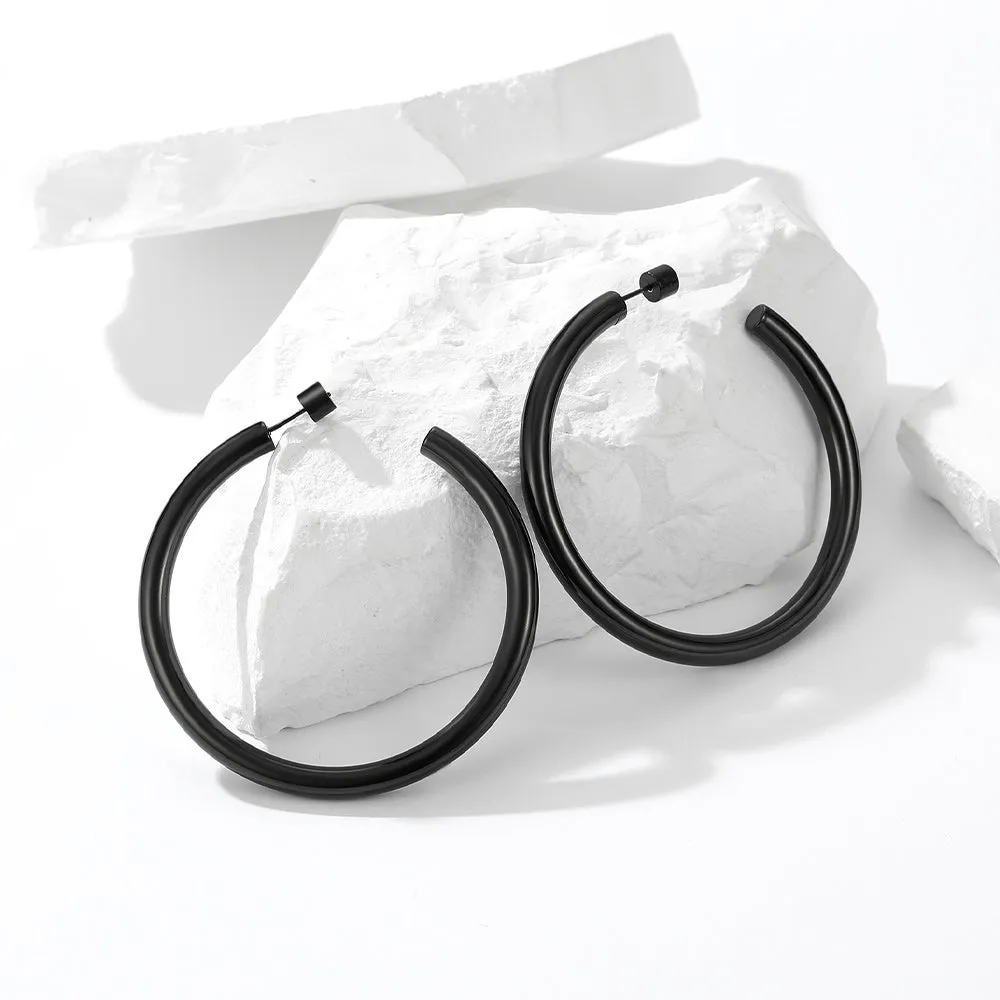 20/30/40/60/80mm Large Thin Hoop Earrings for Women sold by FaithHeart product image thumbnail 5