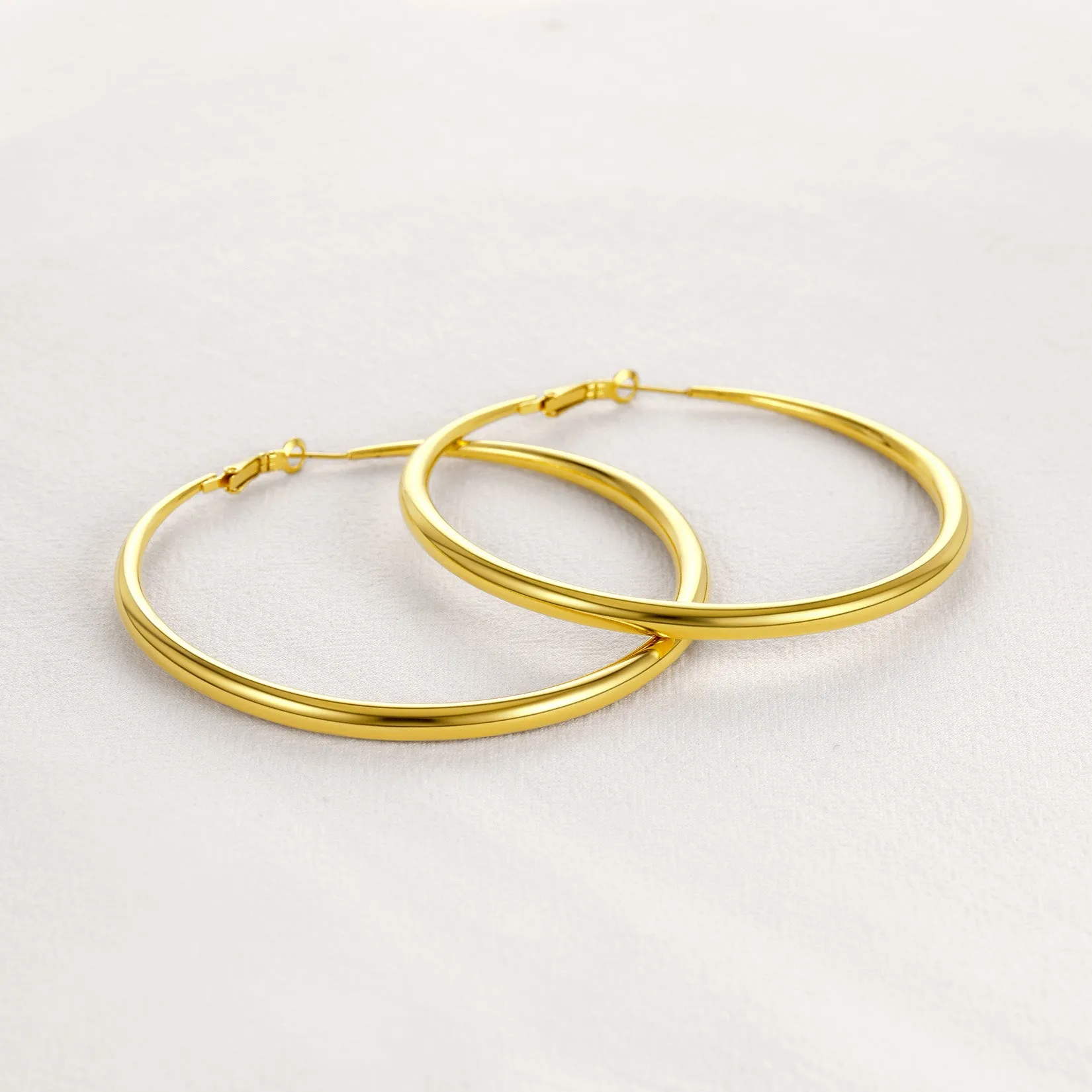40/60/80mm Simple Thin Hoop Earrings for Women sold by FaithHeart product image thumbnail 5