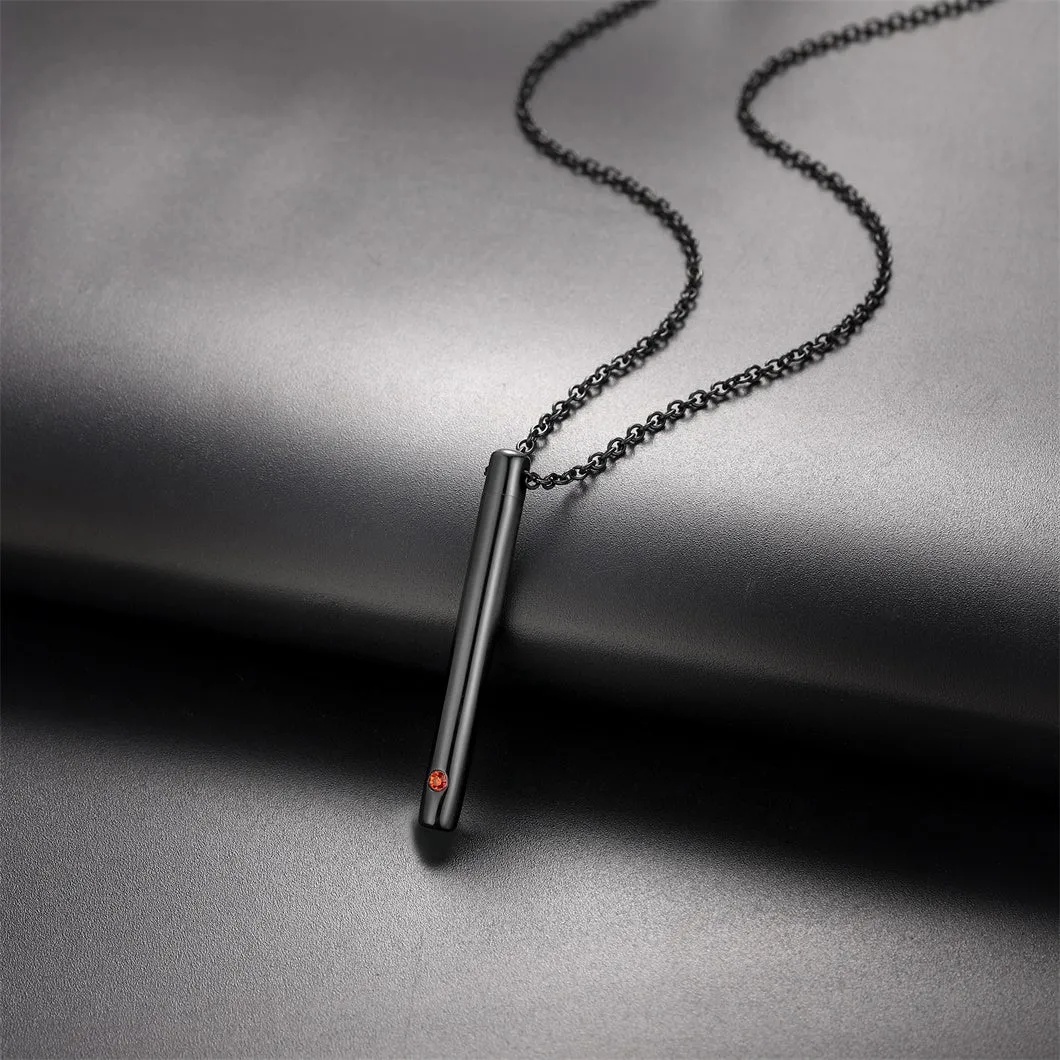 Personalized Bar Urn Necklace for Ashes with Birthstone Keepsake Memorial Jewelry sold by FaithHeart product image thumbnail 5